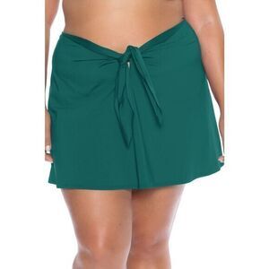 BECCA ETC Fern Green Plus‎ Size Swim Cover up Skirt Size 0X